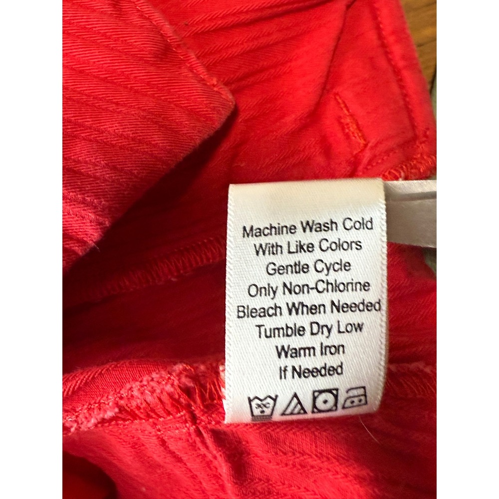Coldwater Creek Women's Cotton Red Denim Button‎ Down Jacket 8 Casual Preppy Y2K - Picture 14 of 15